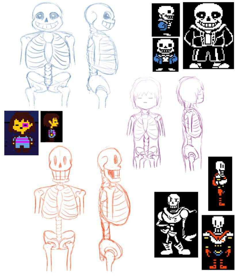 Анатомия скелетов буду учиться правильно рисовать! 