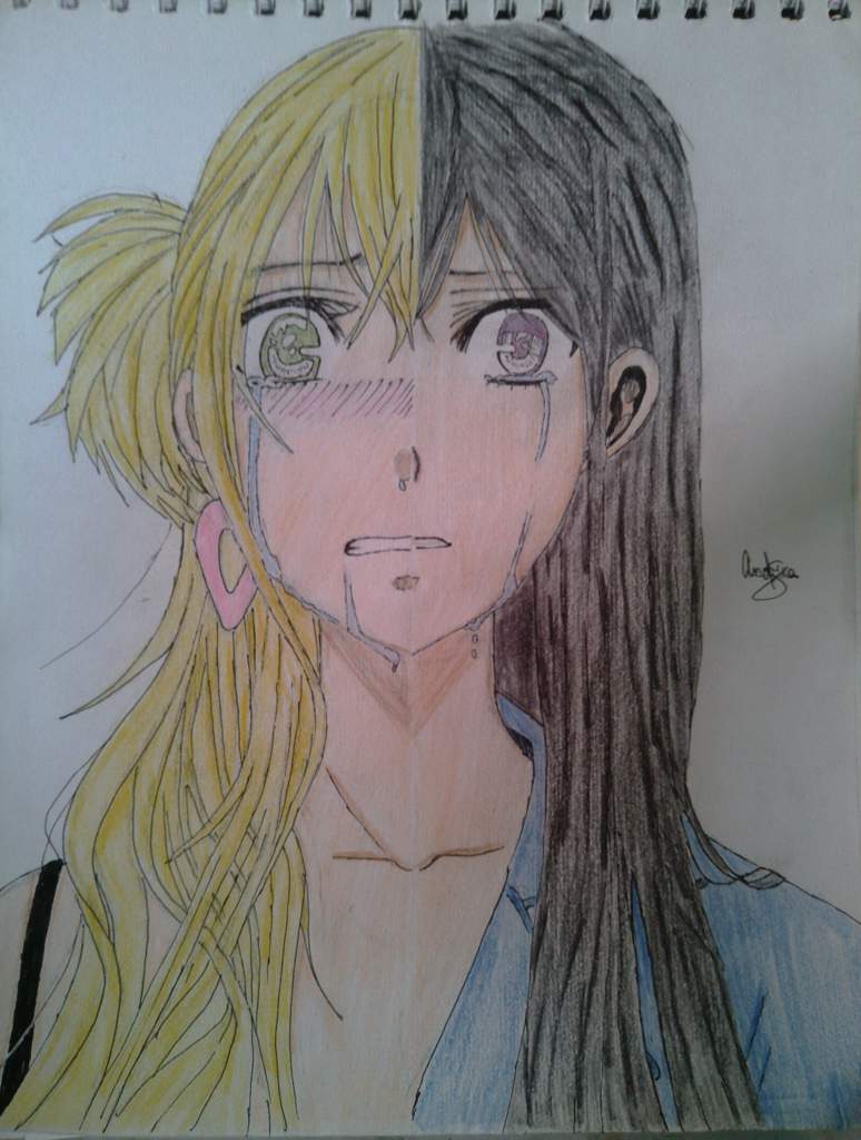 Just Finished Darwing Citrus Half Face Of Mia And Yuzu Yuri Manga Anime Amino