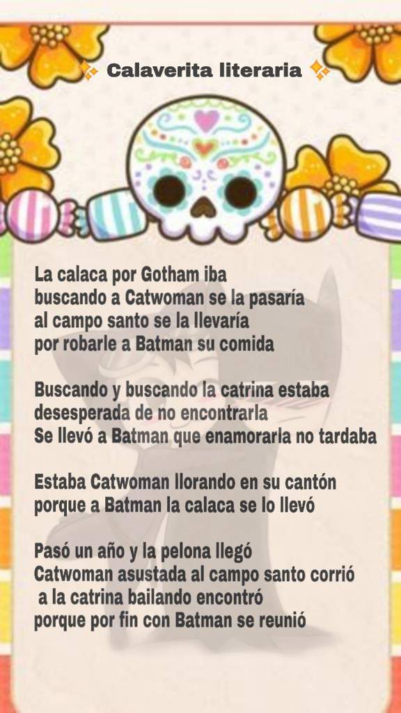 Calaverita literaria de Catwoman y Batman nwn 🎃 | •Cómics• Amino