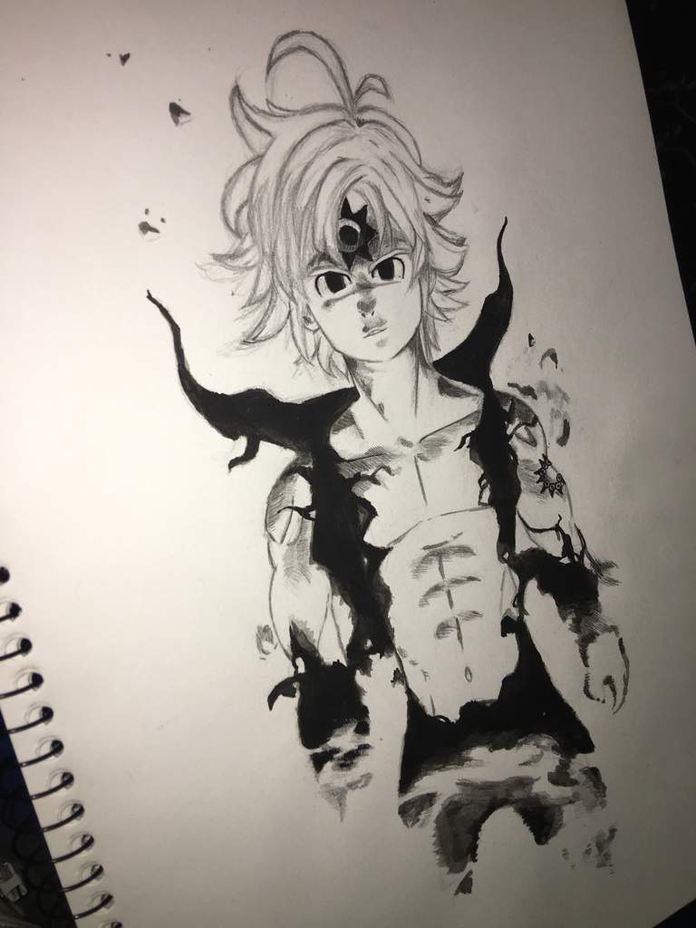 Meliodas in Acrylic paint 🎨💕💜 | Seven Deadly Sins Amino