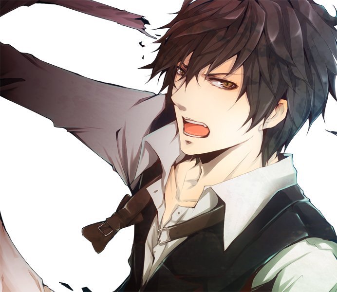 Anime guy with long black hair