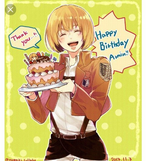 Happy Birthday Armin🎊🎉 •shingeki No Kyojin Es • Amino