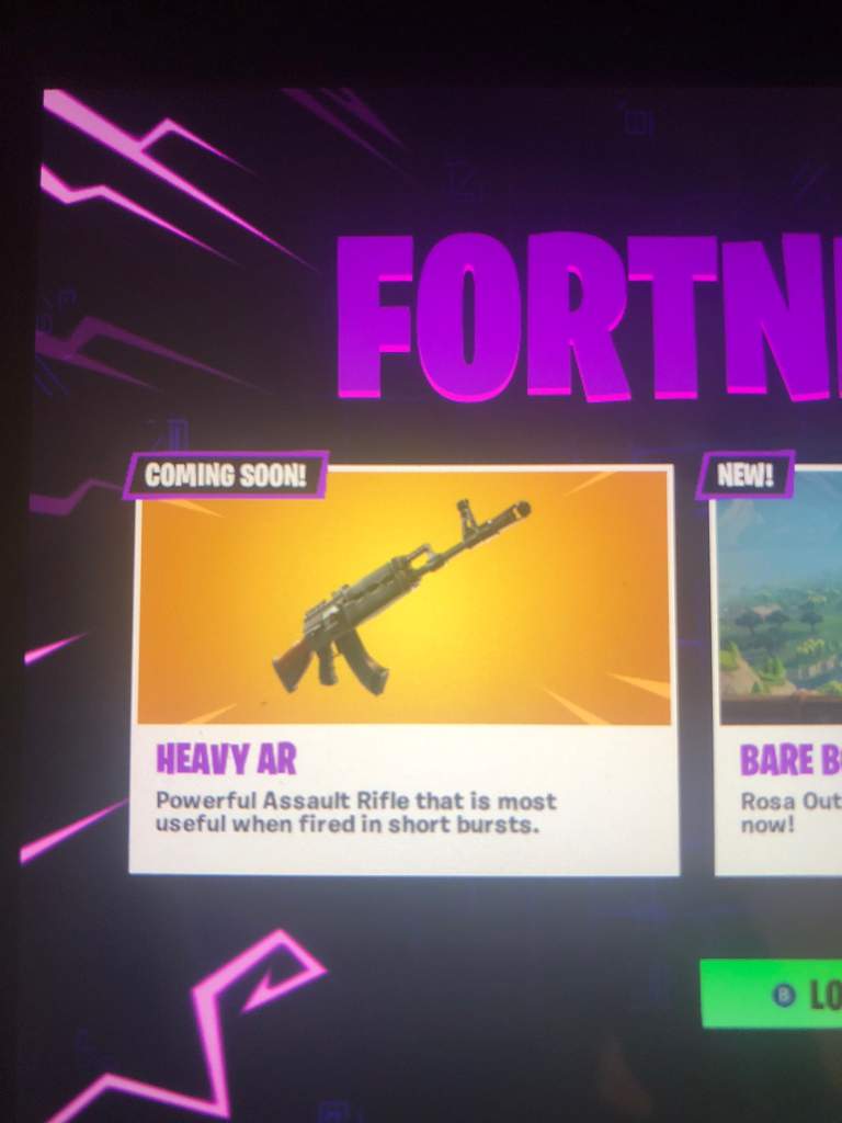 heavy assault rifle ohana november 03 just popped onto fortnite and see this pop up i think it ll be a pretty need addition how bout y all - heavy assault rifle fortnite