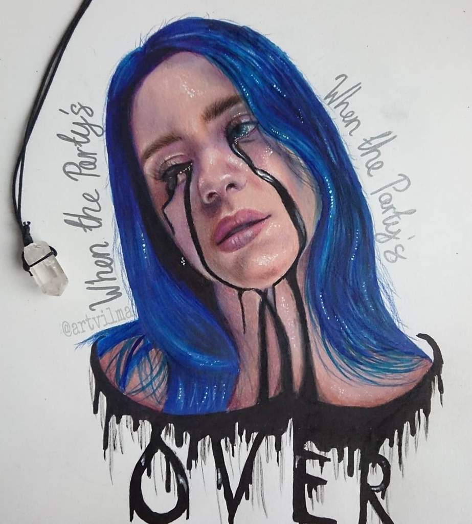 Billie Eilish Drawing When The Partys Over ~ Drawing ...