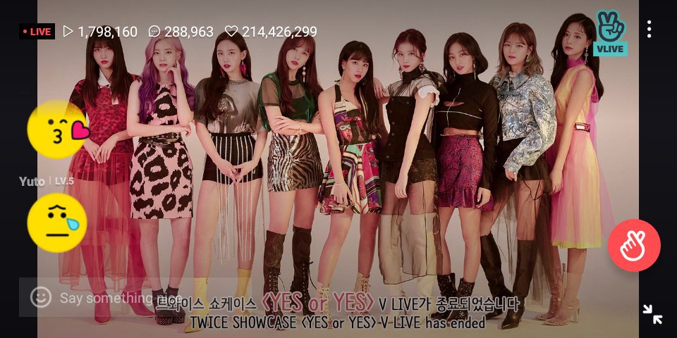 Twice Yes Or Yes Vlive Twice 트와이스 ㅤ Amino