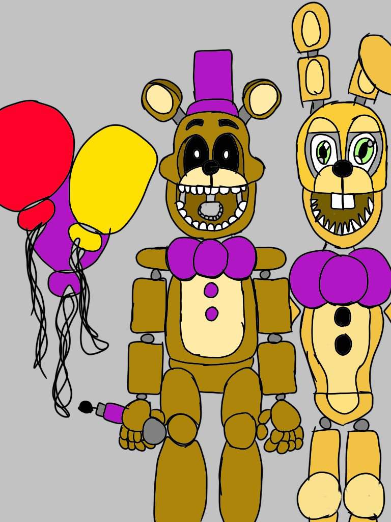 Fredbear and springbonnie drawings | Five Nights At Freddy's Amino