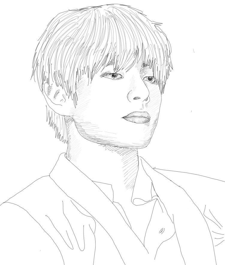 BTS V lineart | ARMY's Amino