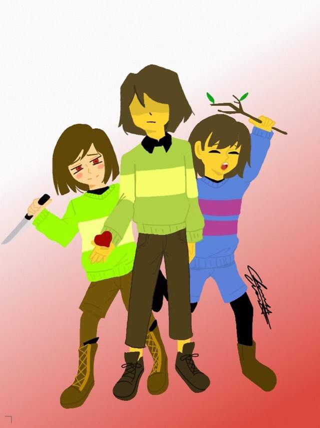 [ Asriel and Ralsei ] [Kris, Frisk and Chara] | Deltarune. Amino