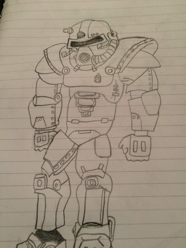 T 51 Power Armour Drawing Fallout Amino T 51 Power Armour Drawing Fallout Amino