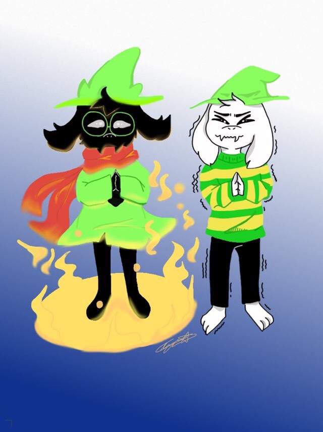 [ Asriel and Ralsei ] [Kris, Frisk and Chara] | Deltarune. Amino