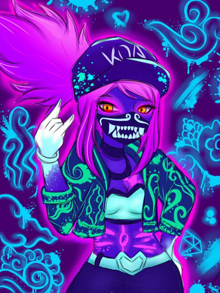 Kda akali (just a fanart passing by) | League Of Legends Official Amino