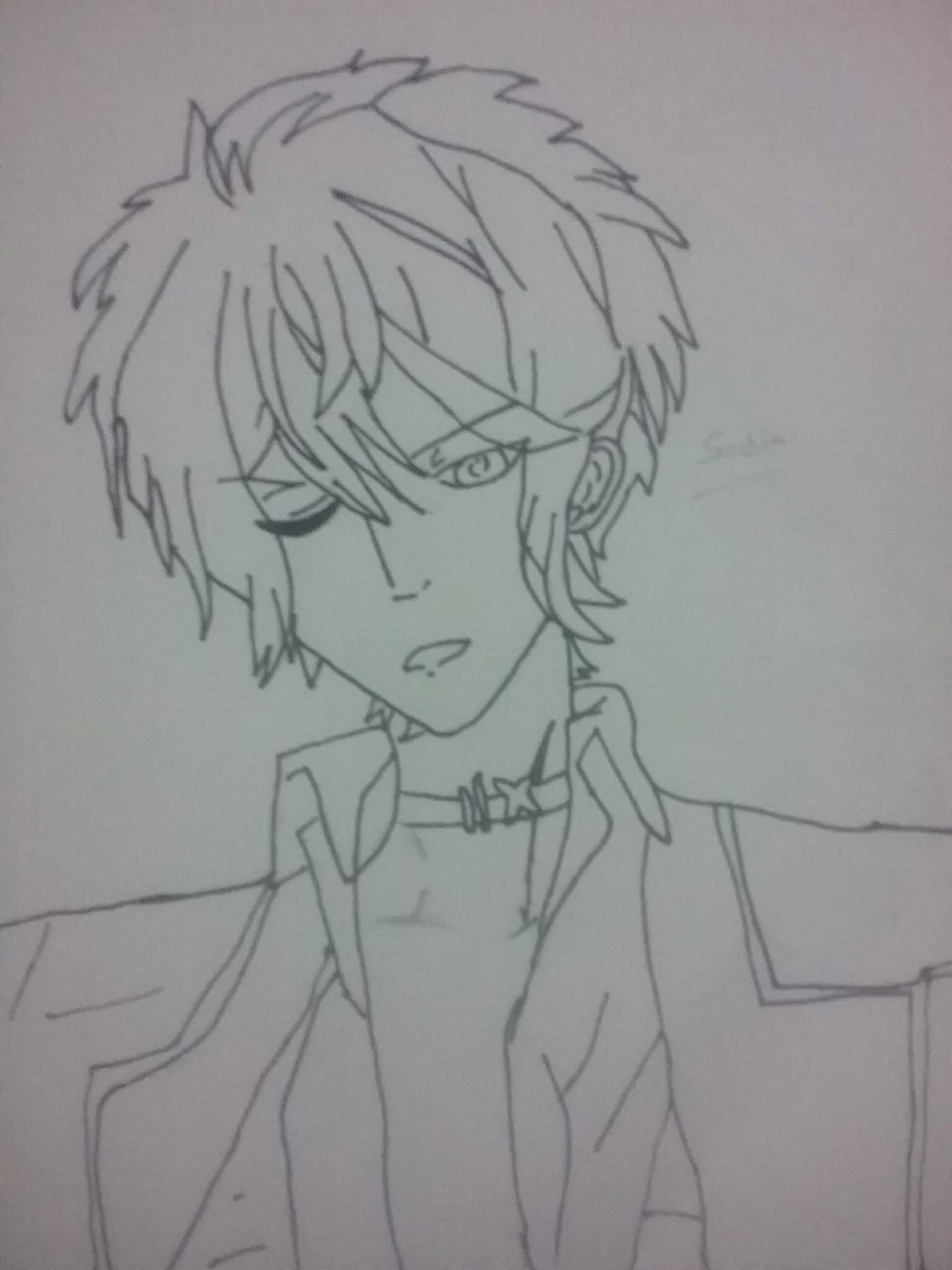 Shuu sakamaki fan art 😂😂 i cant colour it tho | Diabolik Lovers! 💜 Amino