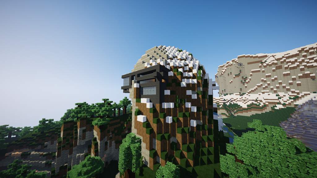 Casa moderna en la montaña. | Minecraft Amino • Crafters Amino