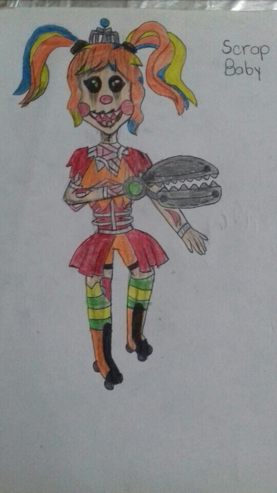 Un redibujo de Scrap Baby humana :3 | FNaF Amino [ Español ] Amino