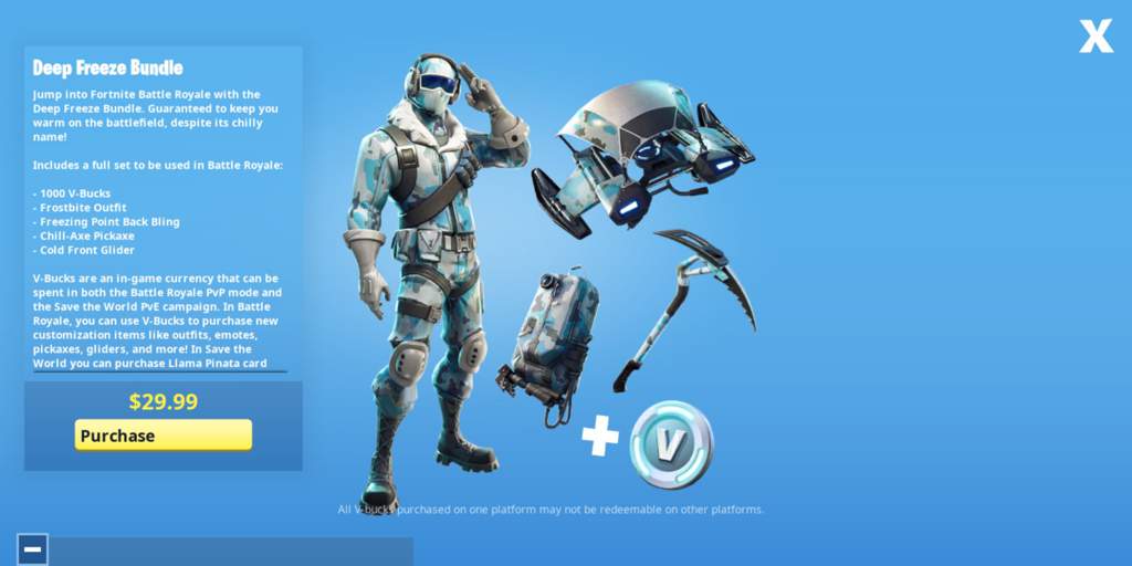 deep freeze bundle available now - fortnite deep freeze set