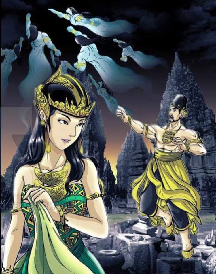 The story Roro Jonggrang and Bandung Bondowoso Mythology