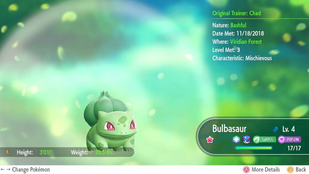 My 1st Shiny In Lets Go Eevee Shiny Bulbasaur Pokémon