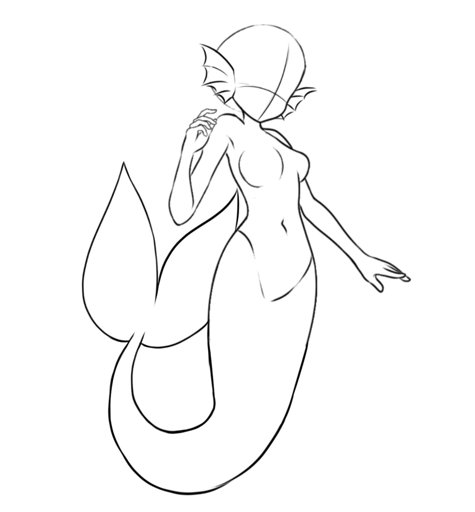 Anime Girl Mermaid Base