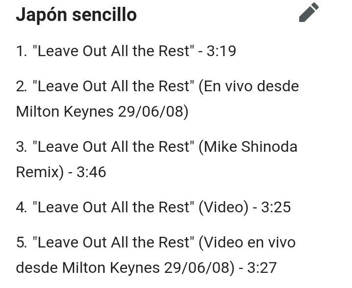 leave out all the rest letra