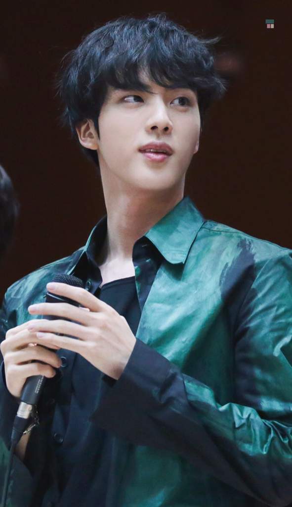  Jin  with wavy hair  day 14 30 day bts  photo challenge 