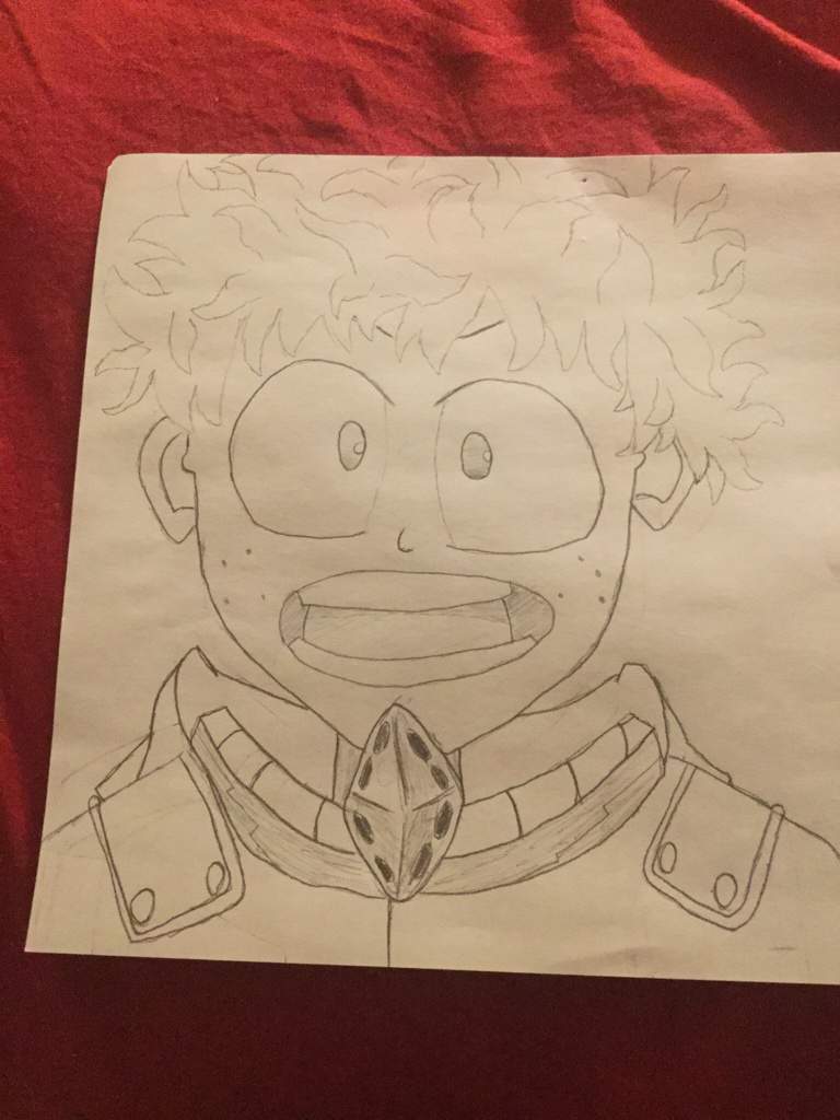 Drawing of deku finished (sry no color) | My Hero Academia Amino