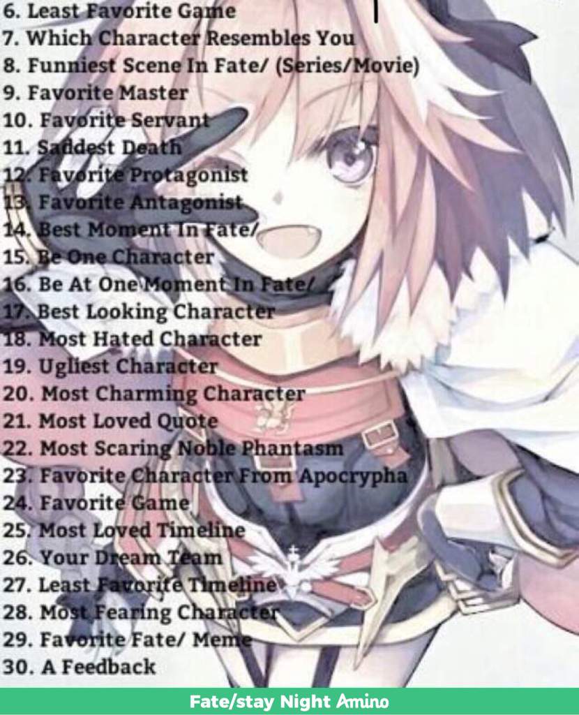 Day 18 Fate Stay Night Amino