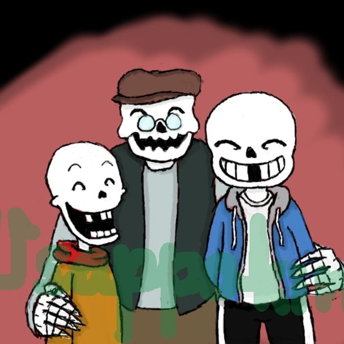 Grandpa Semi and his grandkids | Sans' FanGirls Amino