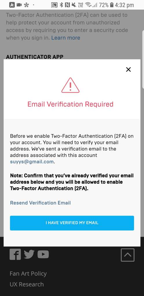 it won t give me the verification plz help email is for 2fa not real fortnite battle royale armory amino - verify fortnite account email