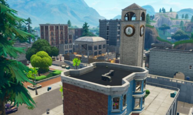 leaks show that tilted towers may be attacked by robots spoiler alert - fortnite background tilted towers