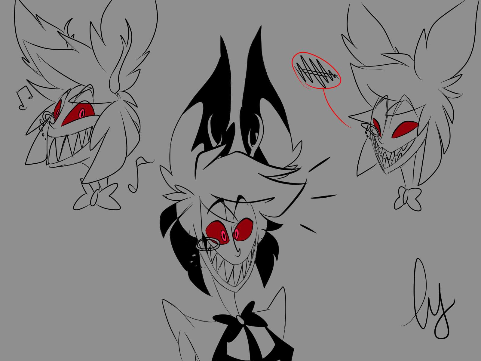 Alastor Sketches | Hazbin Hotel (official) Amino