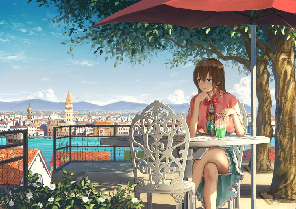 Anime classic wife outdoor