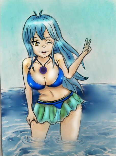 what my oc water dragonslayer Mizuki would look like if she was older ...