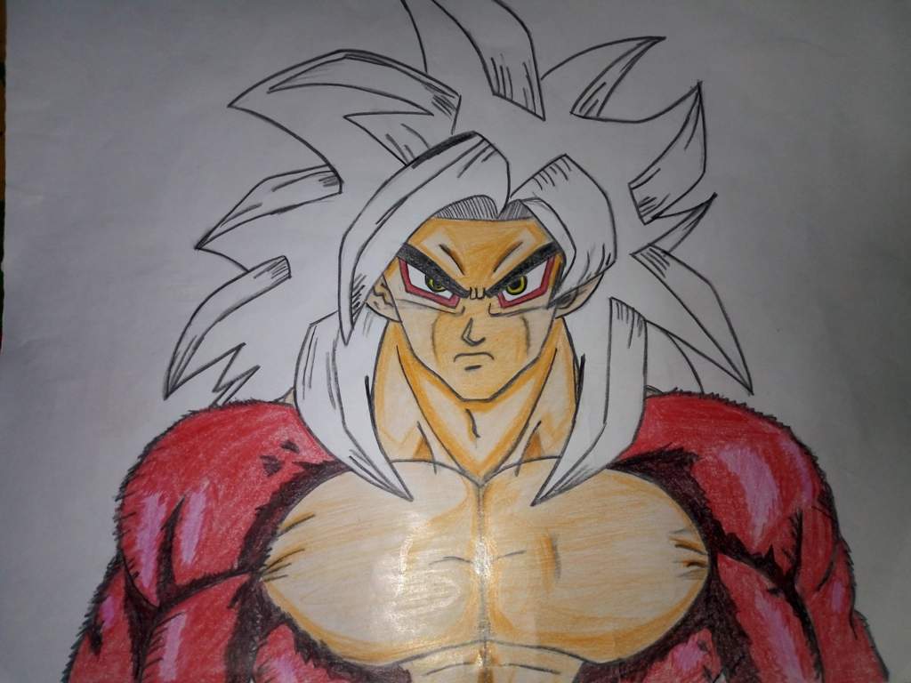Drawing Goku Super Saiyan 4 ( Remake ) | DragonBallZ Amino