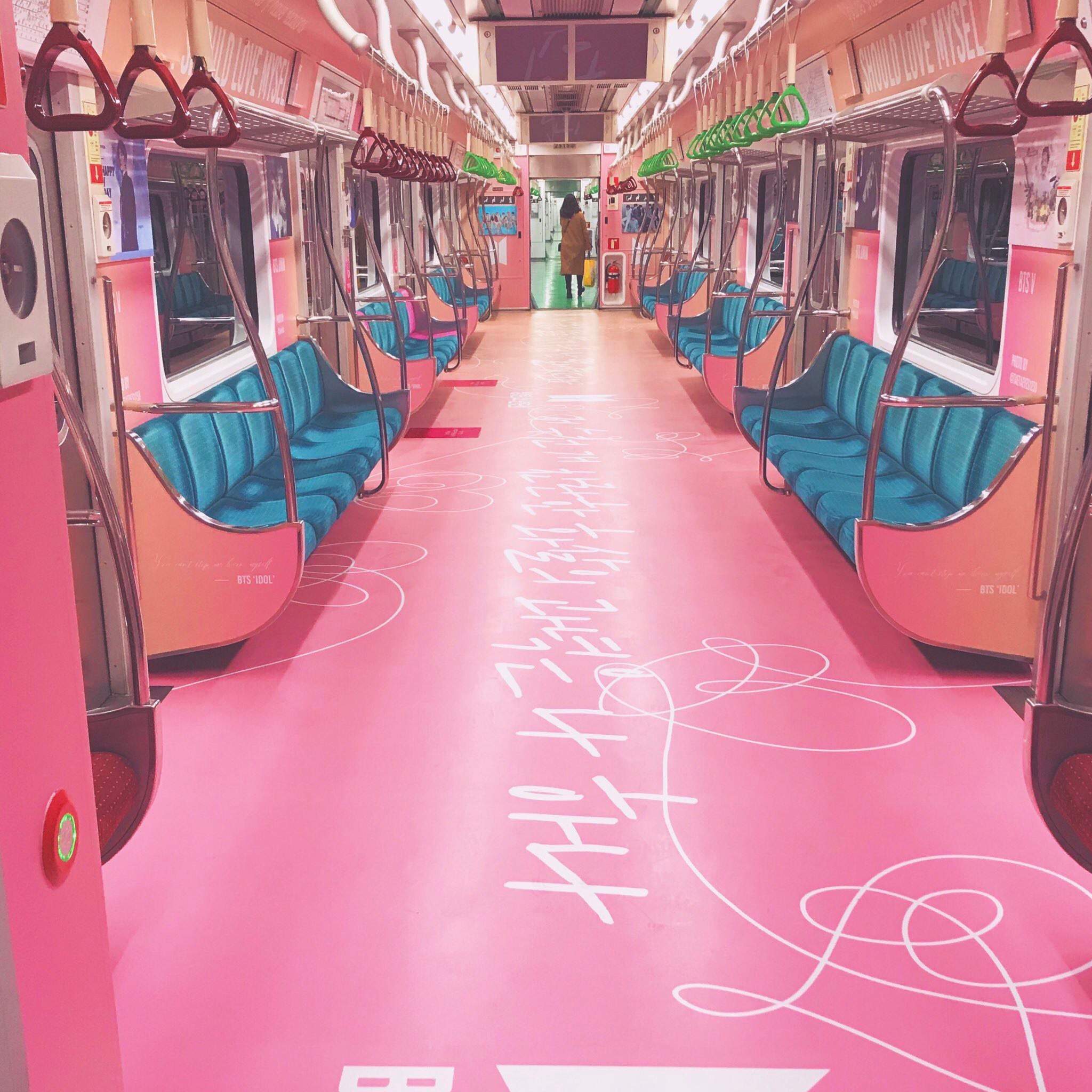 BTS Fans Deck Out Seoul’s Subway Trains To Celebrate Jin And V’s ...