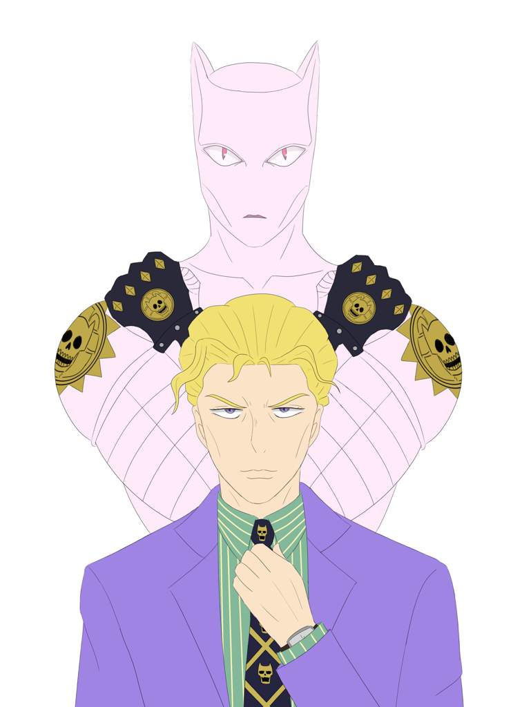 Yoshikage Kira and Killer Queen Art Process | Anime Amino