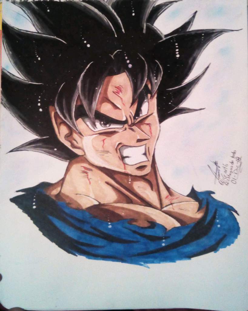 Fan art de goku con algo de estilo de dragon ball z •Arte Amino• Amino