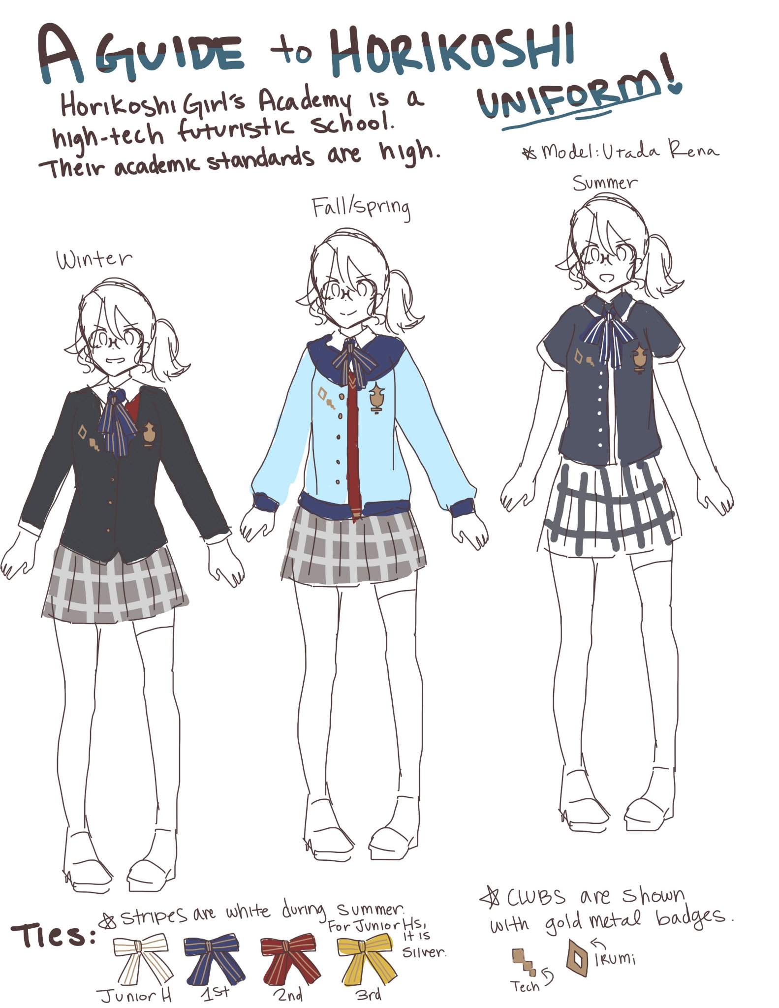 Horikoshi Girl's Academy Uniform Refs | バンドリ! (BanG Dream!!) Amino