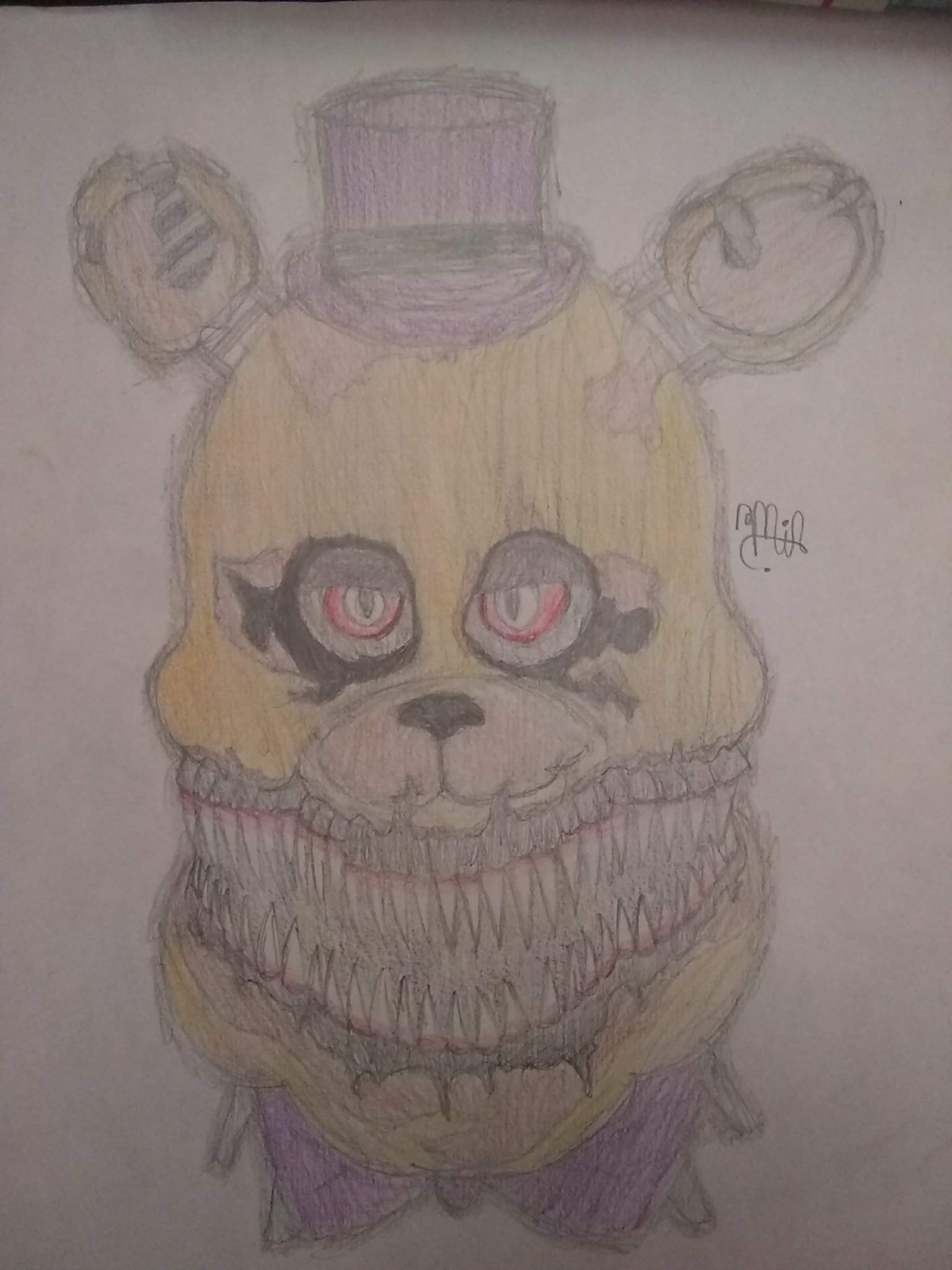 Nightmare Fredbear Drawing! | Five Nights At Freddy's Amino