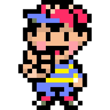 ness sprite peace sign