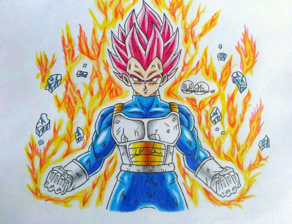 Drawing Vegeta SSJ God DragonBallZ Amino