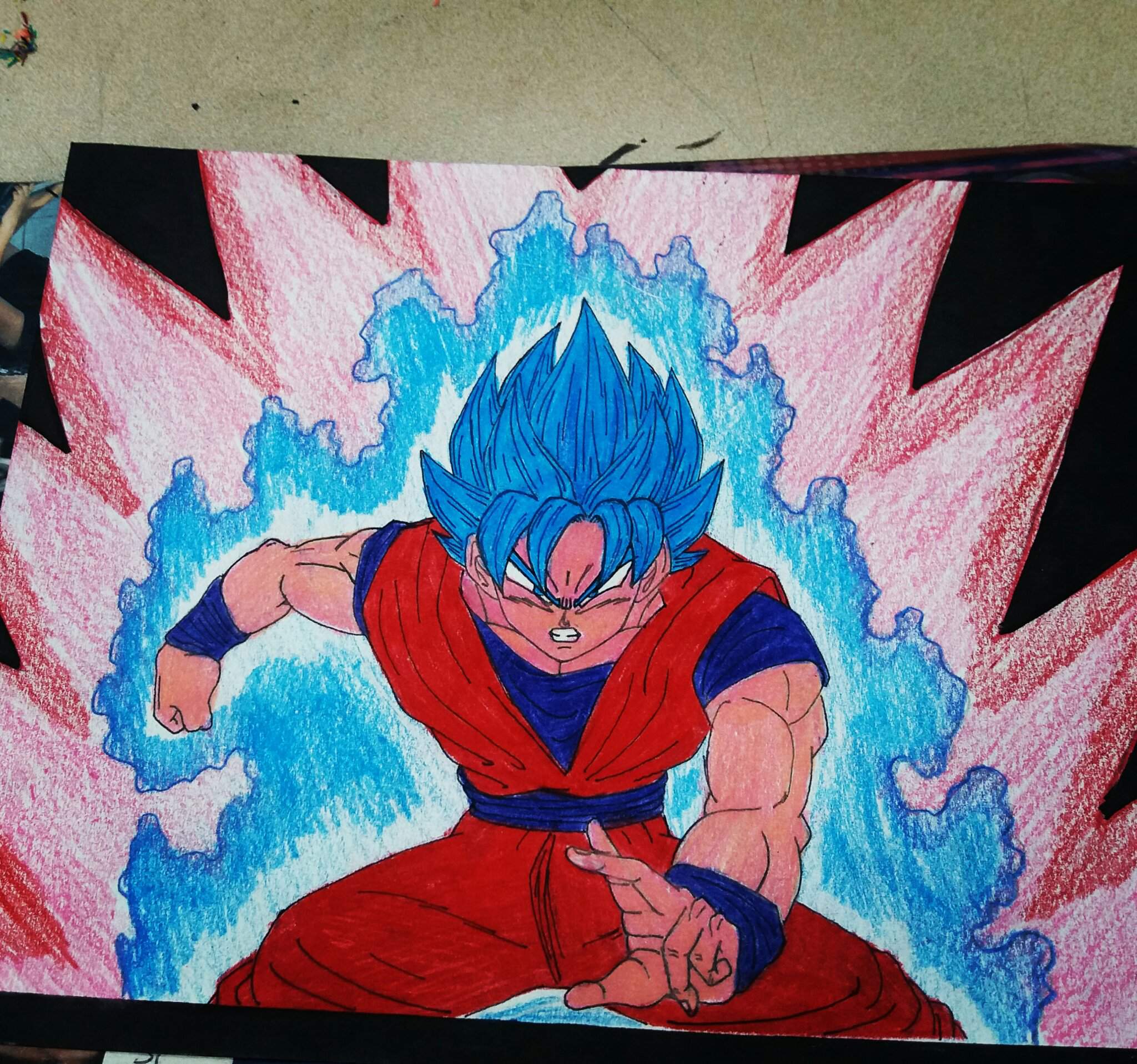 GOKU SSJ BLUE + KYOKEN | •Arte Amino• Amino