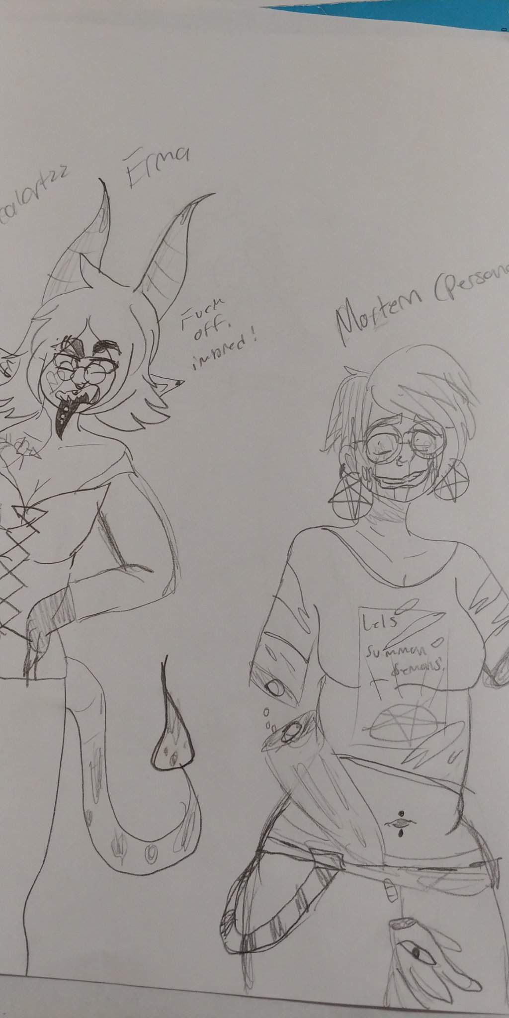 Erma and Mortem ( Hazbin Hotel OC and Persona ) Hope y'all like ...