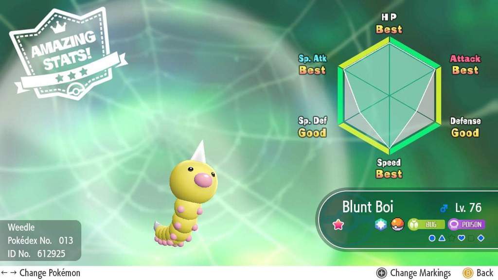 ✨ ✨ Pokémon go Shiny Weedle-Iridescent hornliu 