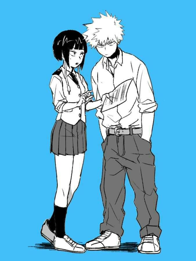 Katsuki Bakugou x Jirou Kyouka.