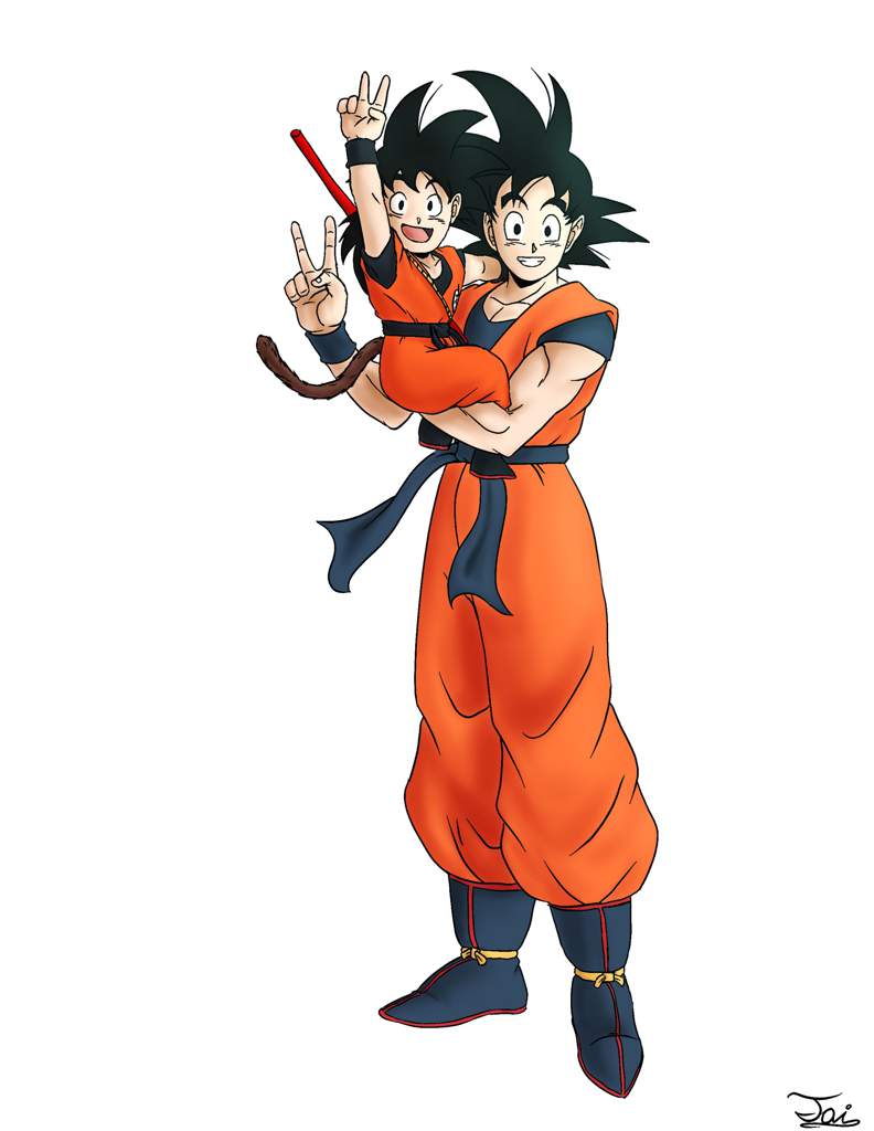 Goku and Gohan -Digital Art- | DragonBallZ Amino
