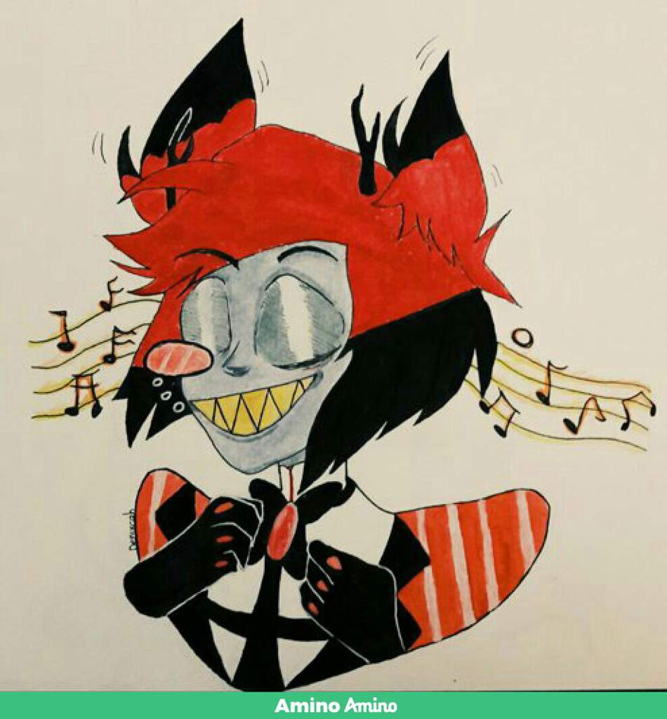 🎶 Alastor Fanart Tradicional Hazbin Hotel Amino Español Amino