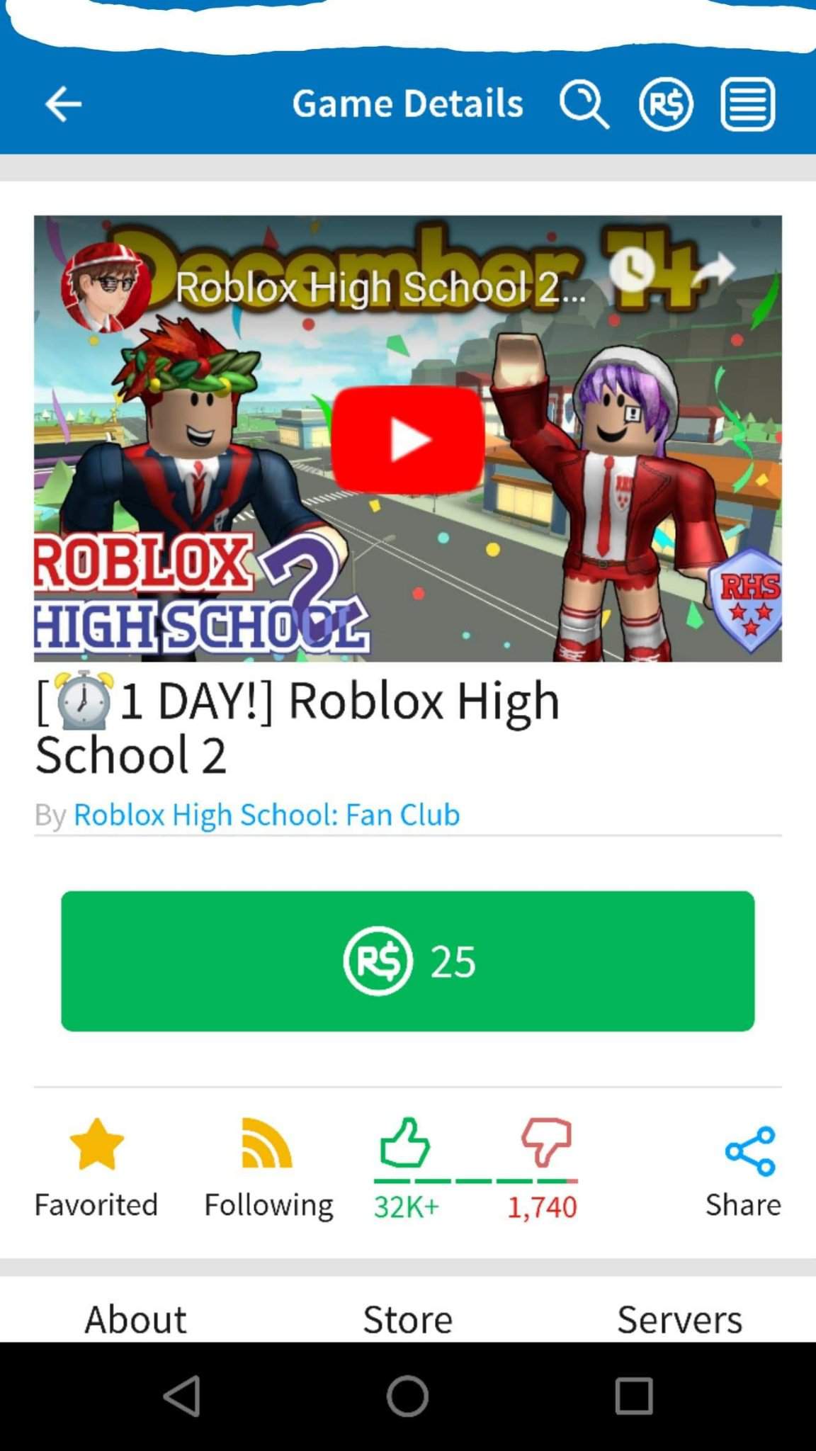 Roblox High School 2 Logo