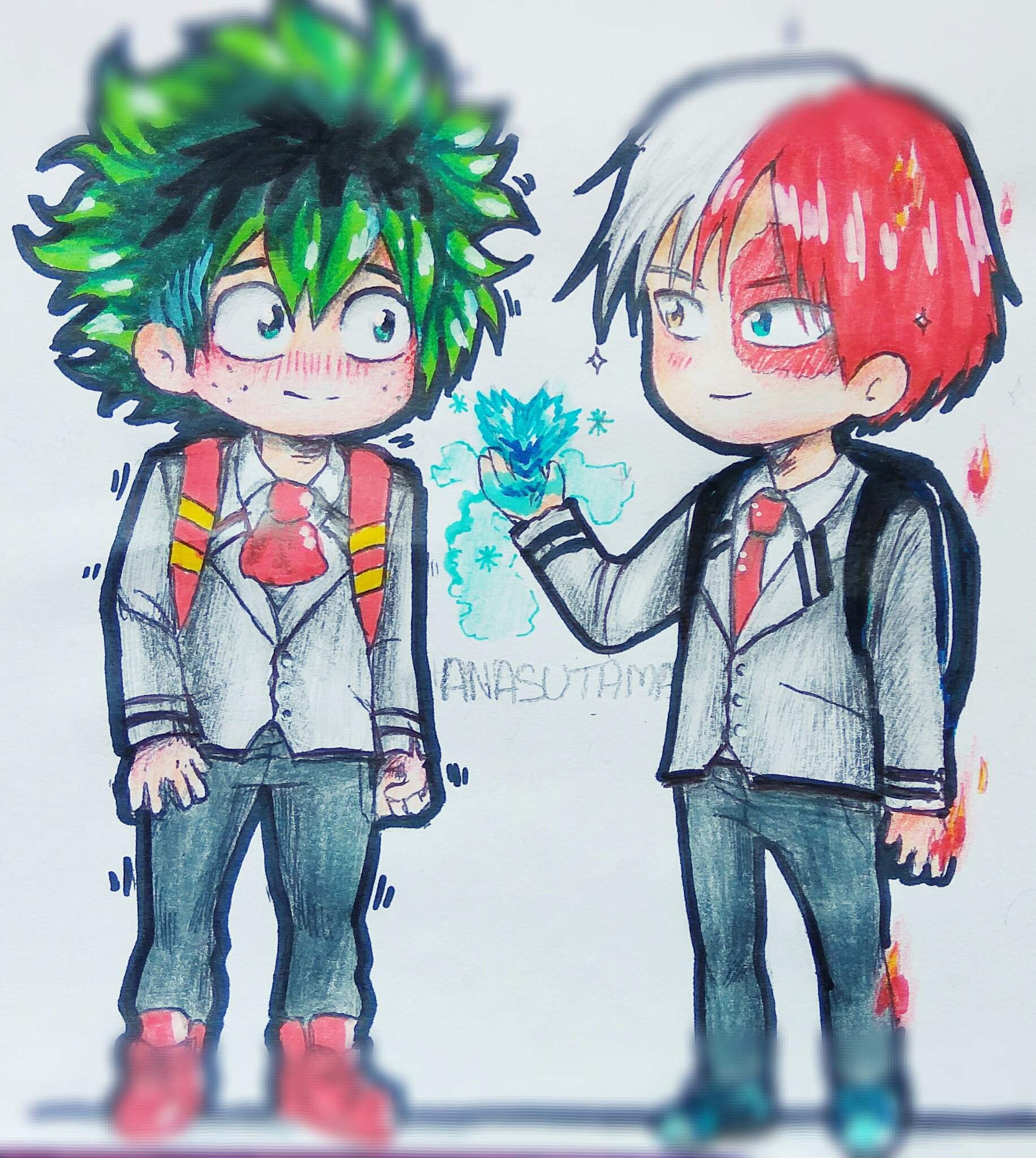 Todoroki x Midoriya chibi final | Boku No Hero Academia Amino. Amino