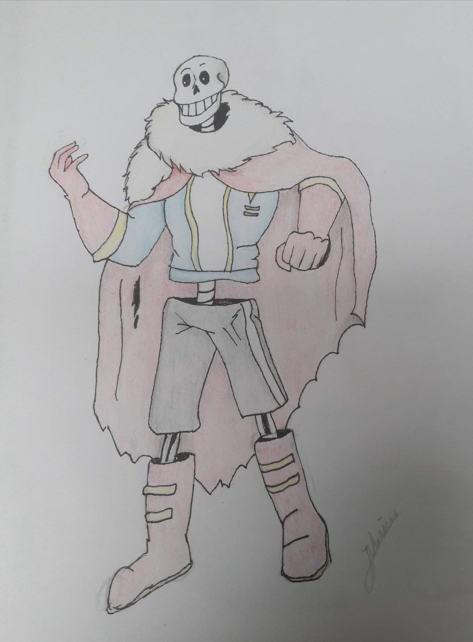 Drew a fusion of papyrus and sans☺ | Undertale Amino