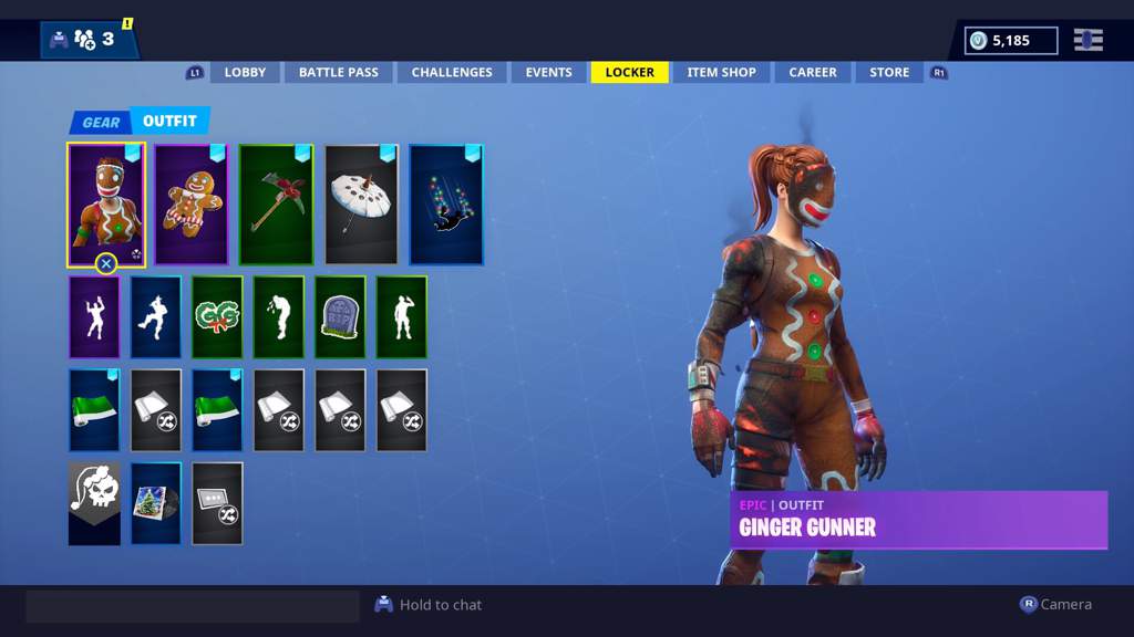 ginger gunner disappointed relieved - gingerbread costume fortnite